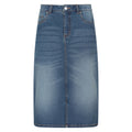 Denim Blue - Front - Mountain Warehouse Womens-Ladies Ash Denim A-line Skirt