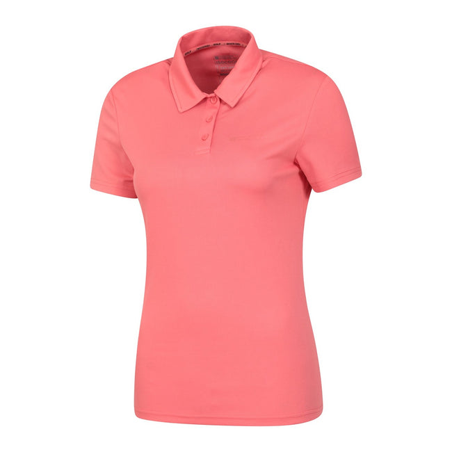 Pink - Side - Mountain Warehouse Womens-Ladies Classic IsoCool Golf Polo Shirt