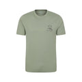 Khaki Green - Front - Mountain Warehouse Mens Lake District Back Print Short-Sleeved T-Shirt