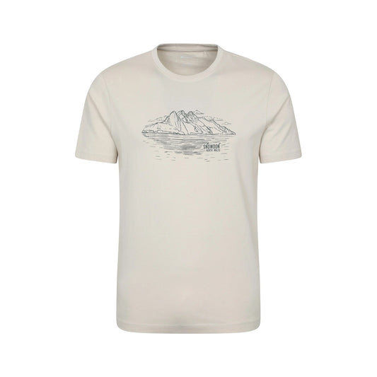 Off White - Front - Mountain Warehouse Mens Snowdon Mountain Short-Sleeved T-Shirt