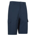 Navy - Side - Mountain Warehouse Mens Delta Stretch Cargo Shorts
