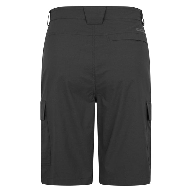 Black - Back - Mountain Warehouse Mens Delta Stretch Cargo Shorts