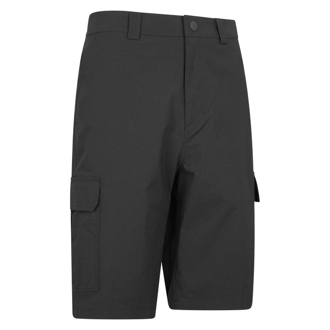 Black - Side - Mountain Warehouse Mens Delta Stretch Cargo Shorts