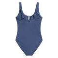 Navy - Back - Animal Womens-Ladies Florence Ribbed One Piece Swimsuit