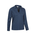Navy - Side - Mountain Warehouse Womens-Ladies Brae Relaxed Fit Polo Shirt