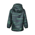 Khaki Green - Back - Mountain Warehouse Childrens-Kids Pakka Camo Waterproof Jacket