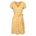 Yellow - Front - Mountain Warehouse Womens-Ladies Santorini UV Jersey Wrap Dress