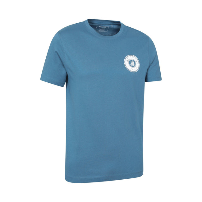 Dark Blue - Side - Mountain Warehouse Mens St Ives Sailboat T-Shirt