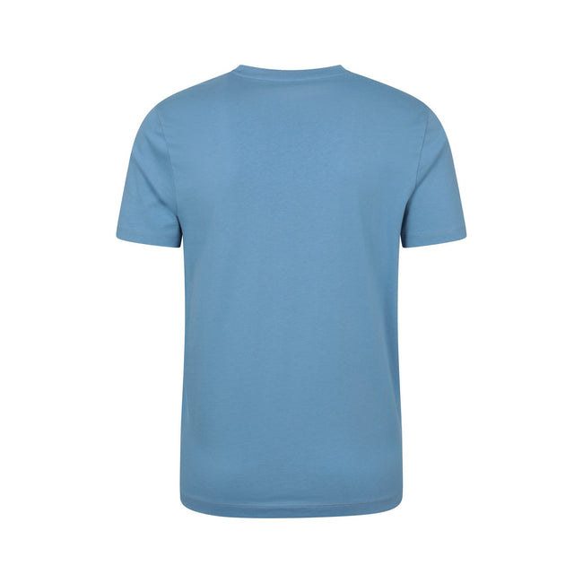 Blue - Back - Mountain Warehouse Mens Edinburgh Text Short-Sleeved T-Shirt