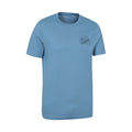 Blue - Side - Mountain Warehouse Mens Edinburgh Text Short-Sleeved T-Shirt