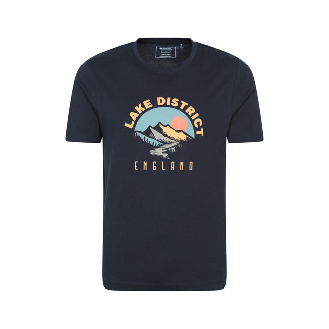 Navy - Front - Mountain Warehouse Mens Lake District Short-Sleeved T-Shirt