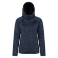 Navy - Front - Mountain Warehouse Womens-Ladies Nevis Faux Fur Lined Full Zip Hoodie