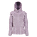 Purple - Front - Mountain Warehouse Womens-Ladies Nevis Faux Fur Lined Full Zip Hoodie