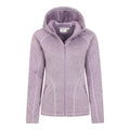 Purple - Pack Shot - Mountain Warehouse Womens-Ladies Nevis Faux Fur Lined Full Zip Hoodie
