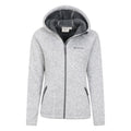 Grey - Pack Shot - Mountain Warehouse Womens-Ladies Nevis Faux Fur Lined Full Zip Hoodie