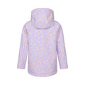 Light Purple - Back - Mountain Warehouse Childrens-Kids Exodus Printed Water Resistant Soft Shell Jacket