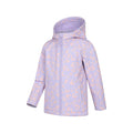 Light Purple - Lifestyle - Mountain Warehouse Childrens-Kids Exodus Printed Water Resistant Soft Shell Jacket