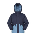 Navy - Front - Mountain Warehouse Childrens-Kids Cyclone Waterproof Padded Jacket