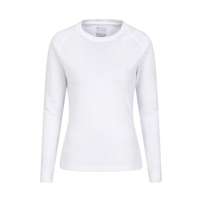 White - Front - Mountain Warehouse Womens-Ladies Talus Long-Sleeved Top