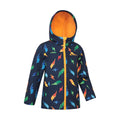 Bright Yellow - Side - Mountain Warehouse Childrens-Kids Exodus Printed Water Resistant Soft Shell Jacket