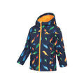 Bright Yellow - Lifestyle - Mountain Warehouse Childrens-Kids Exodus Printed Water Resistant Soft Shell Jacket