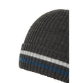 Grey Stripe - Side - Mountain Warehouse Unisex Adult Knitted Fleece Lined Winter Beanie