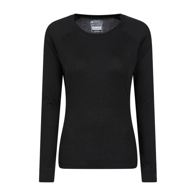 Black - Front - Mountain Warehouse Womens-Ladies Talus Long-Sleeved Top