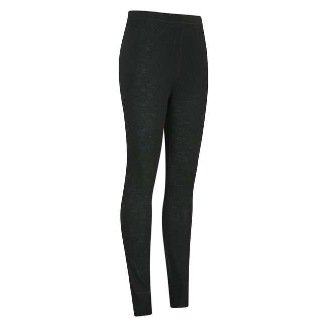 Black - Side - Mountain Warehouse Womens-Ladies Merino Wool Base Layer Bottoms