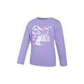 Purple - Side - Mountain Warehouse Childrens-Kids Cotton Lightweight Long-Sleeved Top