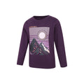 Purple Print - Side - Mountain Warehouse Childrens-Kids Mountain Breathable T-Shirt