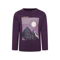 Purple Print - Front - Mountain Warehouse Childrens-Kids Mountain Breathable T-Shirt