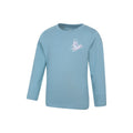 Teal - Side - Mountain Warehouse Girls Butterfly Long-Sleeved T-Shirt