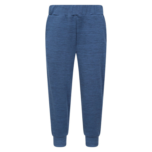 Navy - Front - Mountain Warehouse Childrens-Kids Strath Melange Supersoft Jogging Bottoms