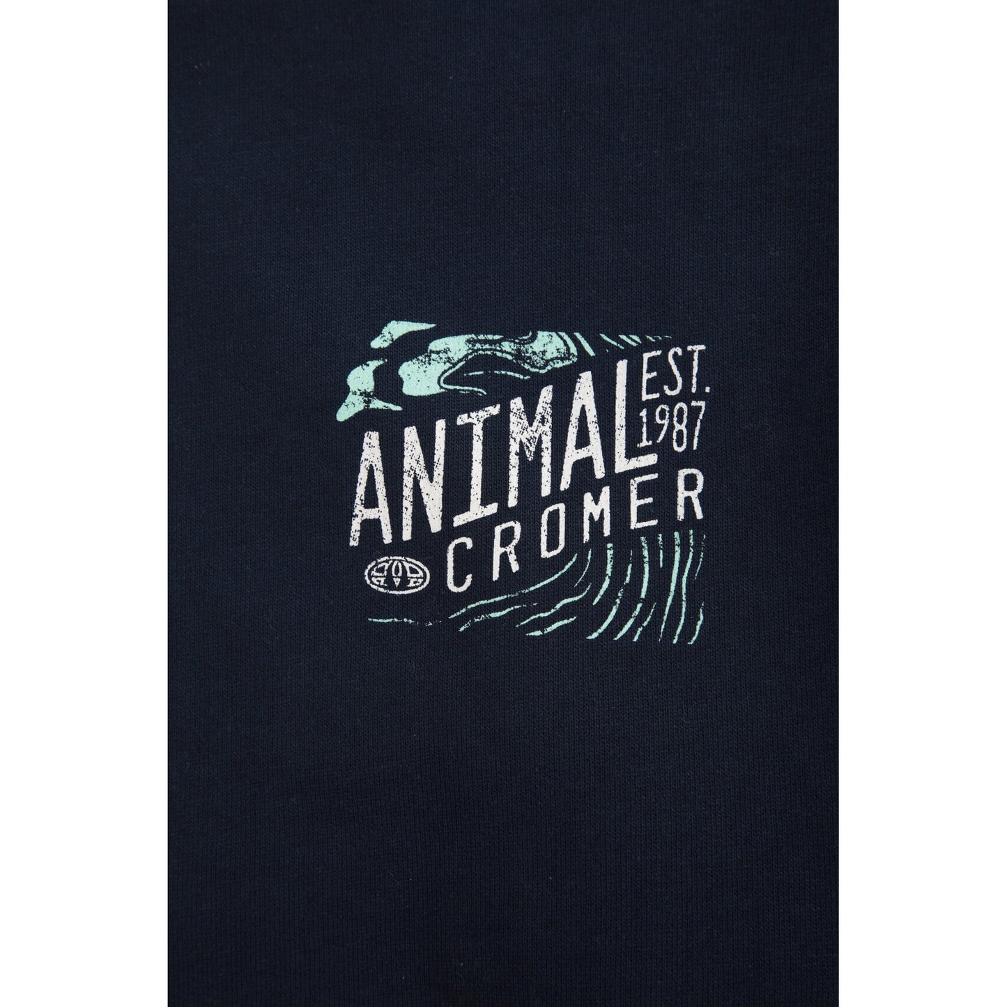Navy - Close up - Animal Mens Jonah Cromer Sweatshirt