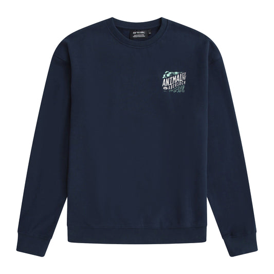 Navy - Front - Animal Mens Jonah Abersoch Sweatshirt