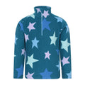Turquoise - Front - Mountain Warehouse Childrens-Kids Endeavour Star Microfleece Half Zip Fleece