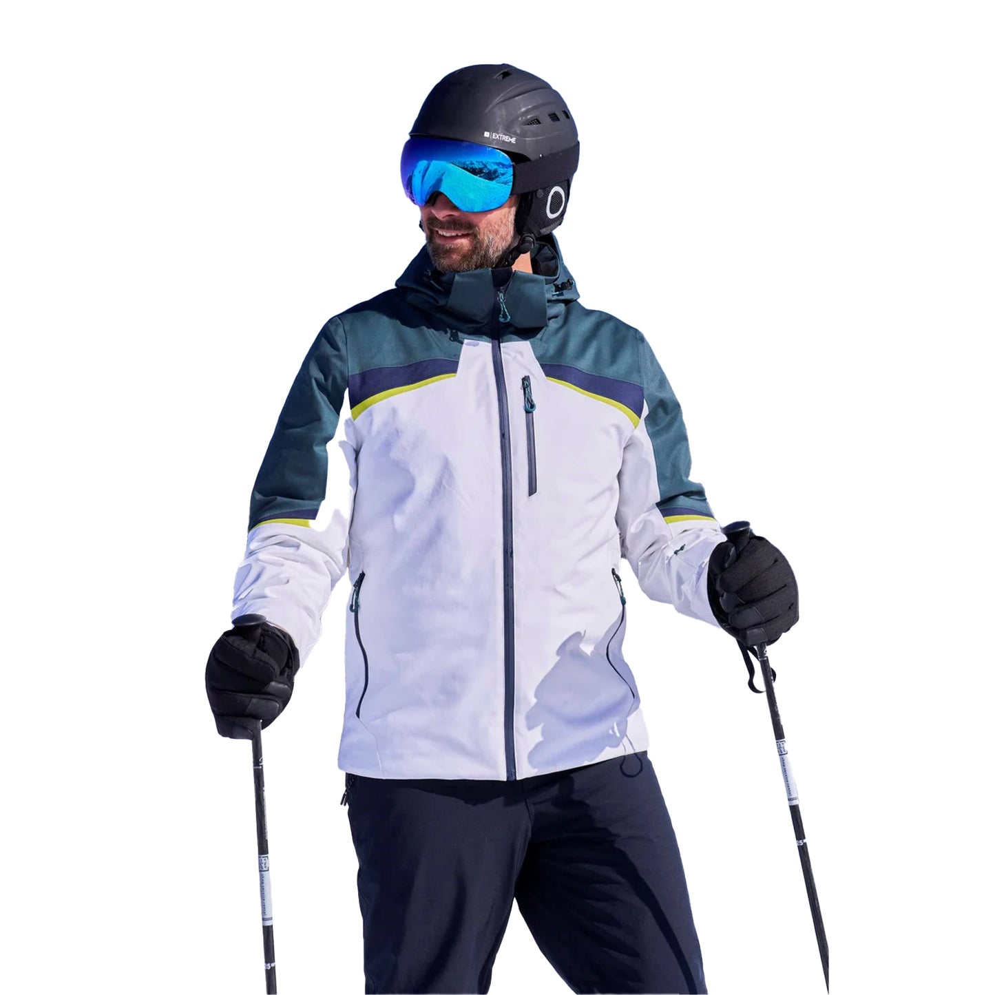 Dark Teal - Close up - Mountain Warehouse Mens Leo Extreme Ski Jacket