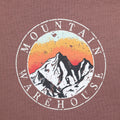 Burgundy - Side - Mountain Warehouse Mens Circle Mountain Sunset Graphic Long-Sleeved T-Shirt