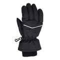 Black - Front - Mountain Warehouse Childrens-Kids Faux Fur Lined Isotherm Snow Gloves
