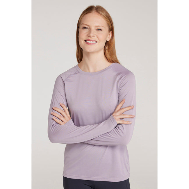 Light Purple - Front - Mountain Warehouse Womens-Ladies Quick Dry Long-Sleeved Top