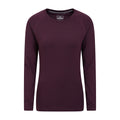 Dark Purple - Front - Mountain Warehouse Womens-Ladies Quick Dry Long-Sleeved Top