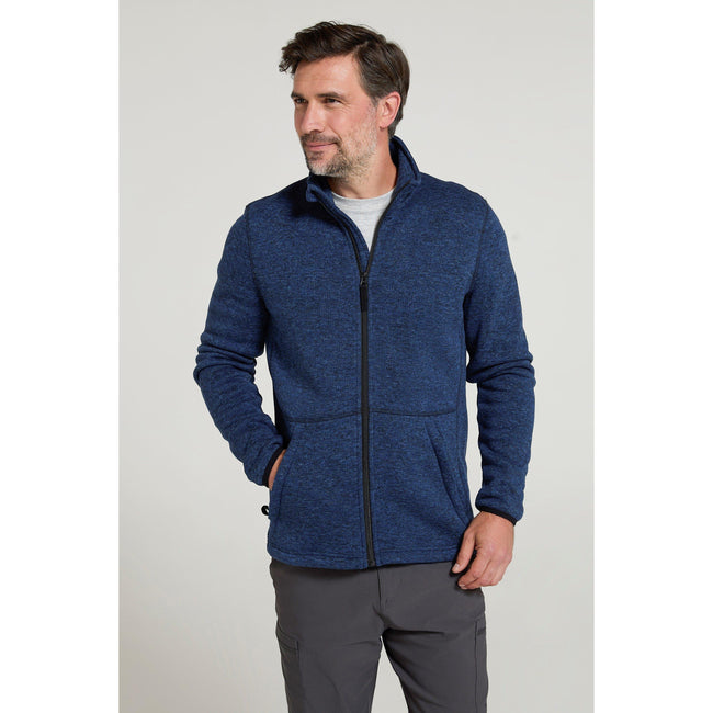 Navy - Front - Mountain Warehouse Mens Idris III Full Zip Fleece Jacket