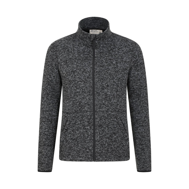 Black - Front - Mountain Warehouse Mens Idris III Full Zip Fleece Jacket