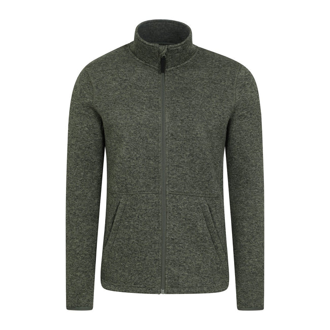 Green - Front - Mountain Warehouse Mens Idris III Full Zip Fleece Jacket