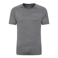Dark Grey - Front - Mountain Warehouse Mens Agra Striped IsoCool T-Shirt