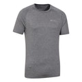 Dark Grey - Side - Mountain Warehouse Mens Agra Striped IsoCool T-Shirt