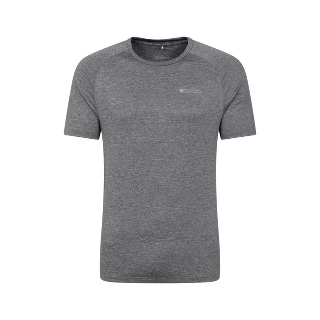 Grey - Front - Mountain Warehouse Mens Agra Striped IsoCool T-Shirt