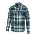 Corn Blue - Side - Mountain Warehouse Mens Trace Flannel Shirt (Pack of 2)