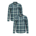 Corn Blue - Front - Mountain Warehouse Mens Trace Flannel Shirt (Pack of 2)