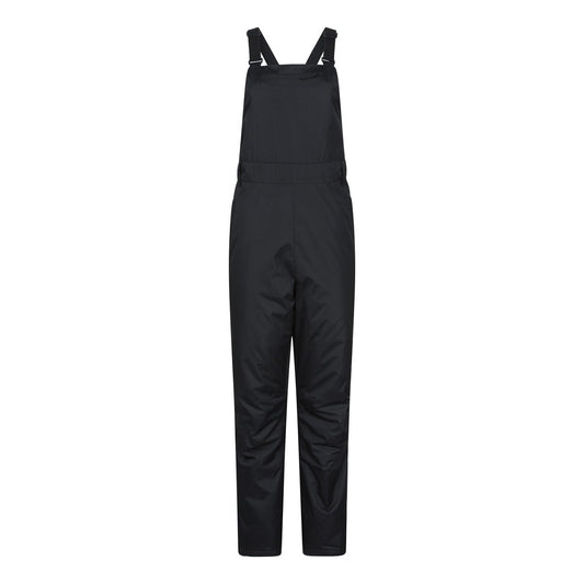 Black - Front - Mountain Warehouse Womens-Ladies Moon Bib Front Ski Trousers